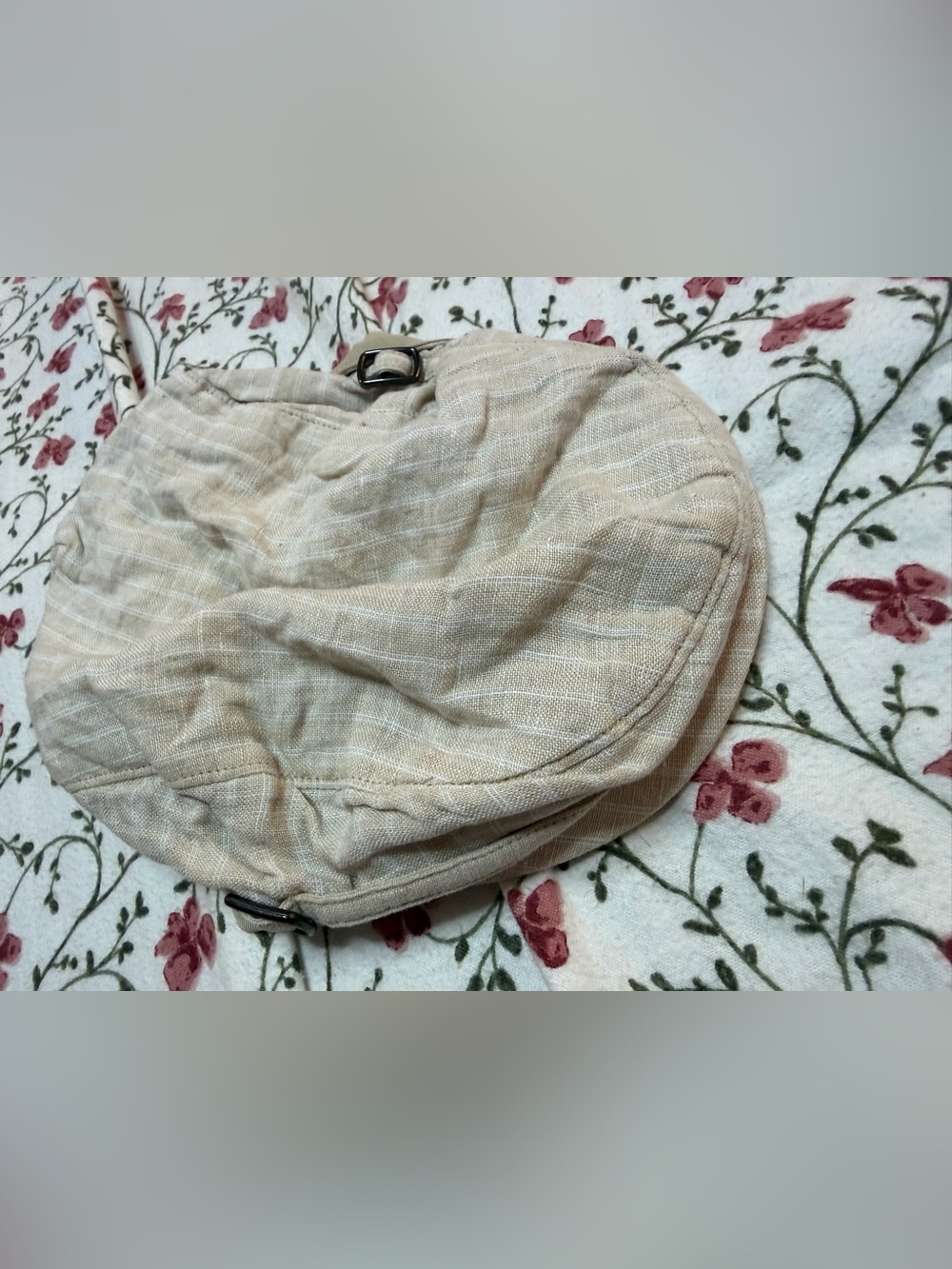 Neutral Linen Newsboy Toddler Hat - Light Beige